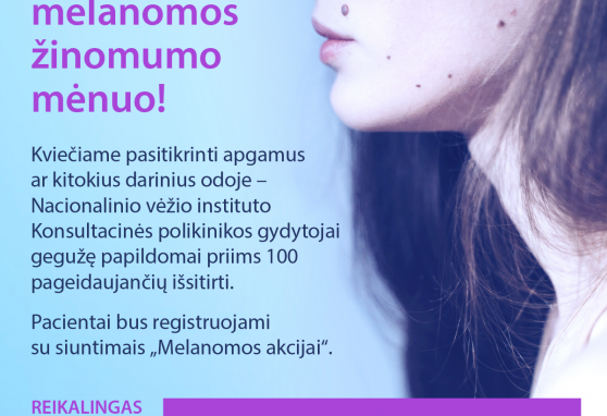 Gegužę kviečiame pasitikrinti dėl melanomos